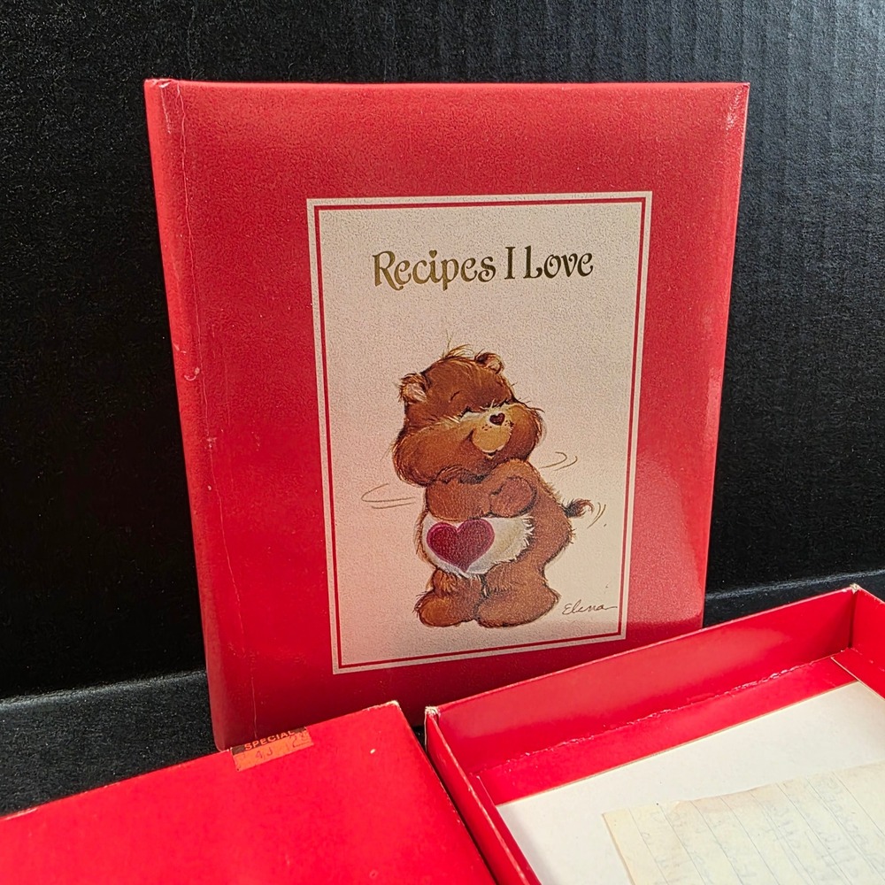 Vintage 1982 Care Bears Recipes I Love Book American Greetings Red Binder Boxed